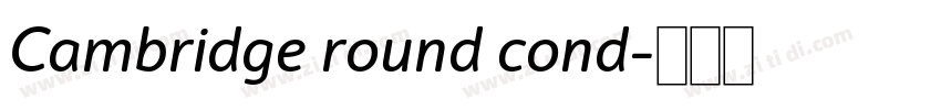 Cambridge round cond字体转换